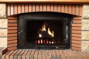Gas Fireplace in brick